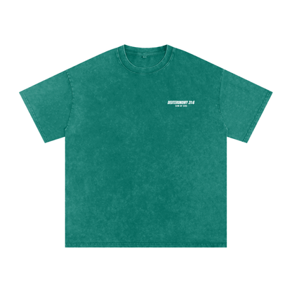 Snow Washed Oversized Cotton T-Shirt