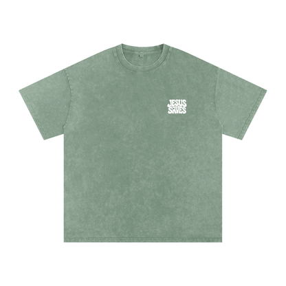 Jesus Saves Snow Washed Tee