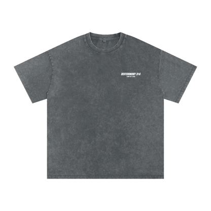 Snow Washed Oversized Cotton T-Shirt
