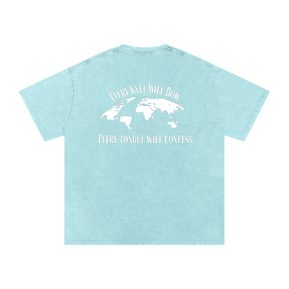 Snow Washed Oversized Cotton T-Shirt