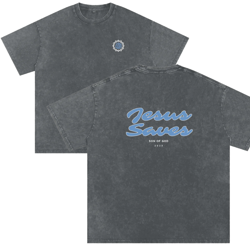 Snow Washed Oversized Cotton T-Shirt