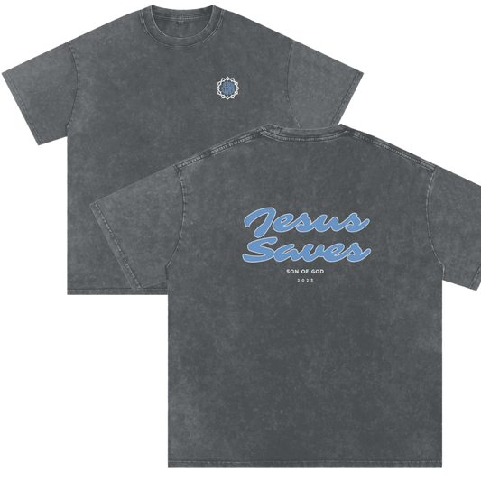 Snow Washed Oversized Cotton T-Shirt