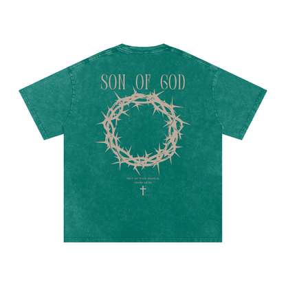 Snow Washed Oversized Cotton T-Shirt
