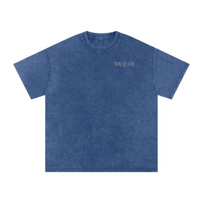 Snow Washed Oversized Cotton T-Shirt