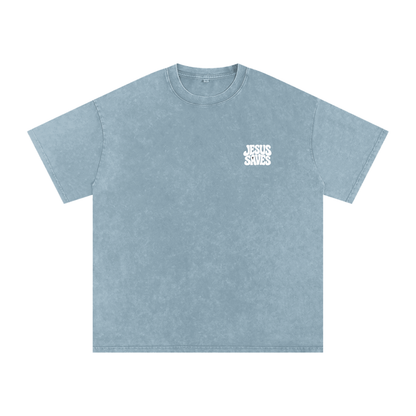 Jesus Saves Snow Washed Tee