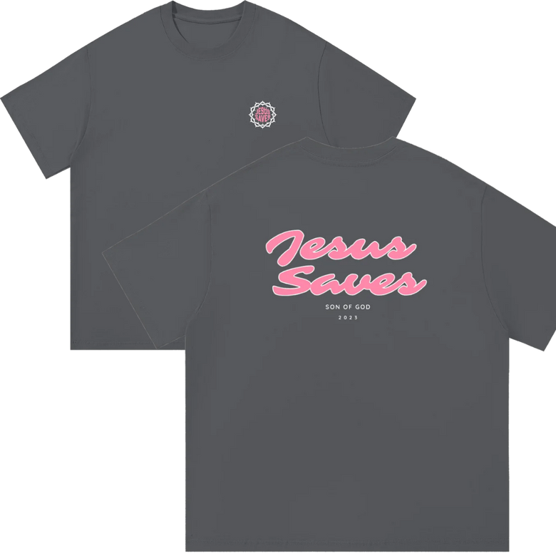 Jesus Saves Pink Tee