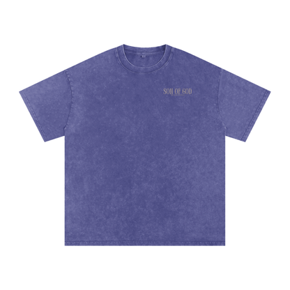Snow Washed Oversized Cotton T-Shirt