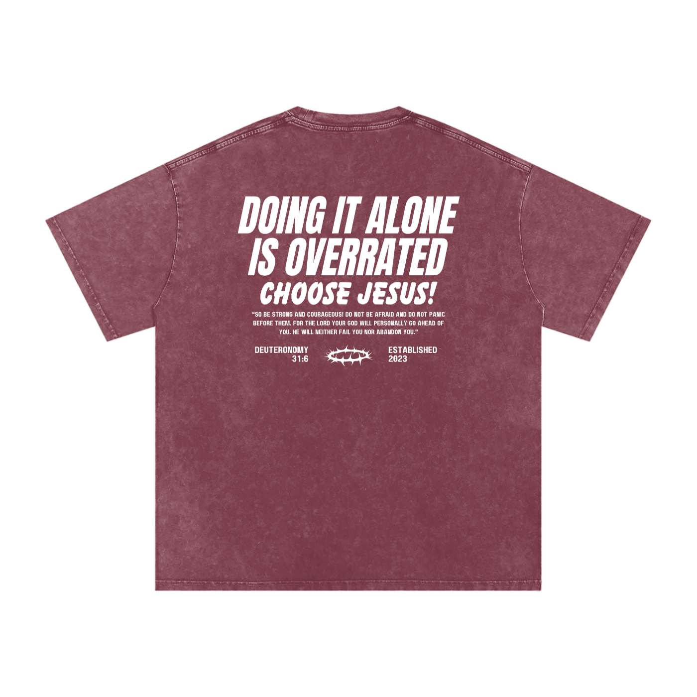 Snow Washed Oversized Cotton T-Shirt