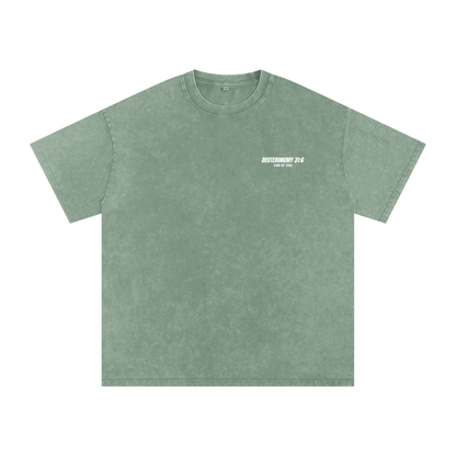 Snow Washed Oversized Cotton T-Shirt
