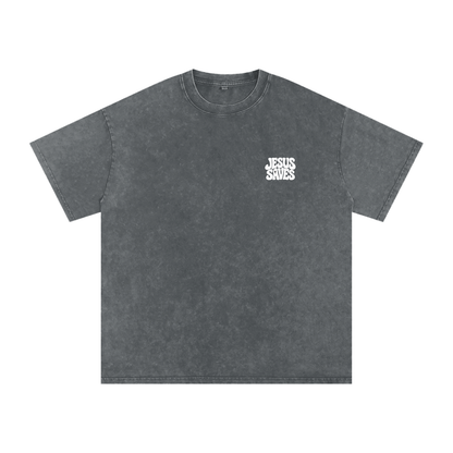 Jesus Saves Snow Washed Tee