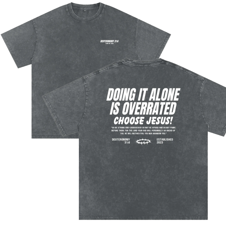 Never Alone Snow Washed Tee