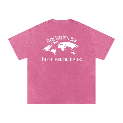 Snow Washed Oversized Cotton T-Shirt