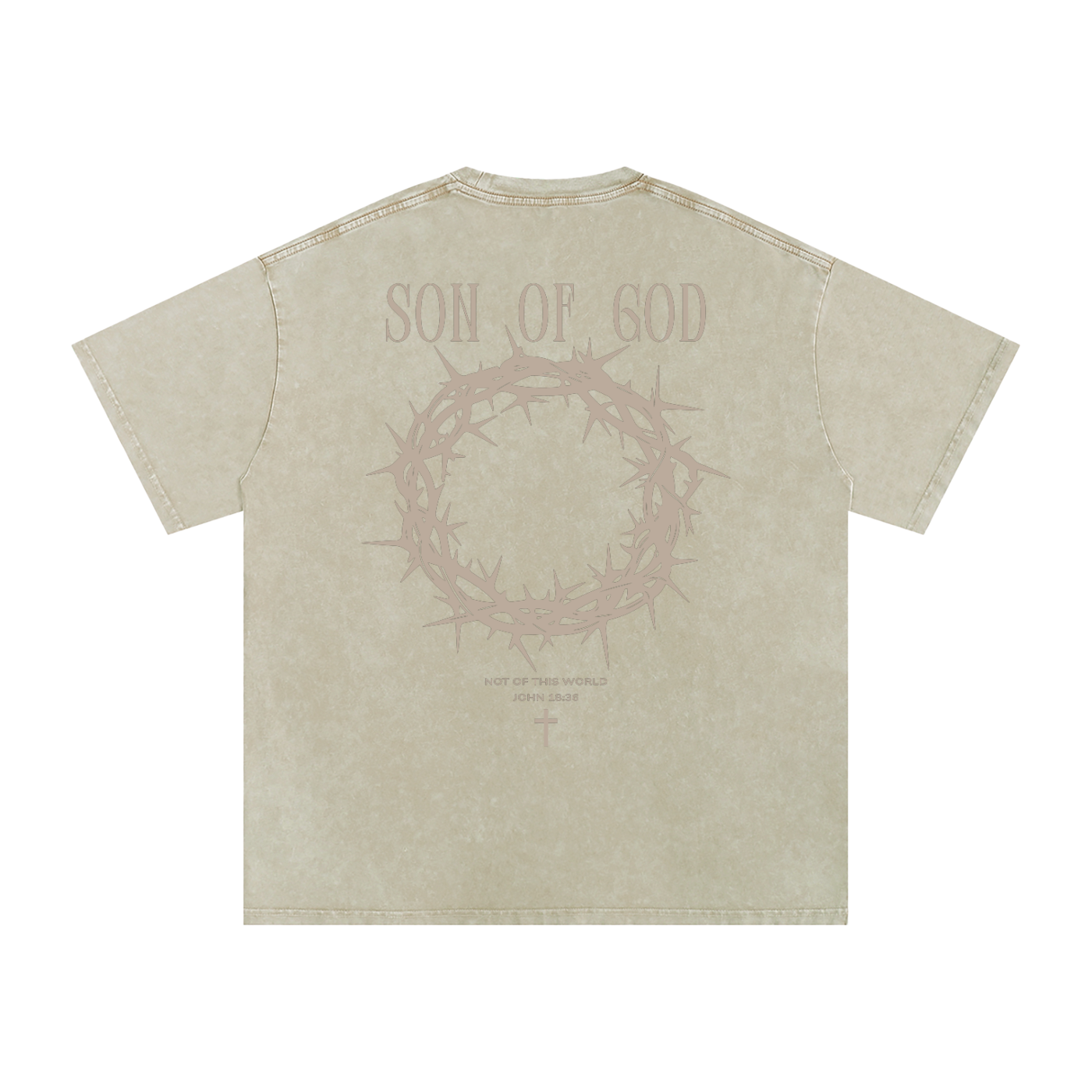 Snow Washed Oversized Cotton T-Shirt