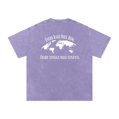 Snow Washed Oversized Cotton T-Shirt