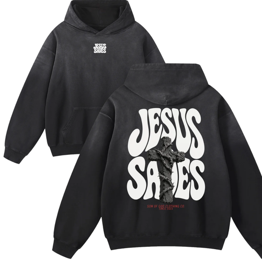 Jesus Saves Sunfade Hoodie