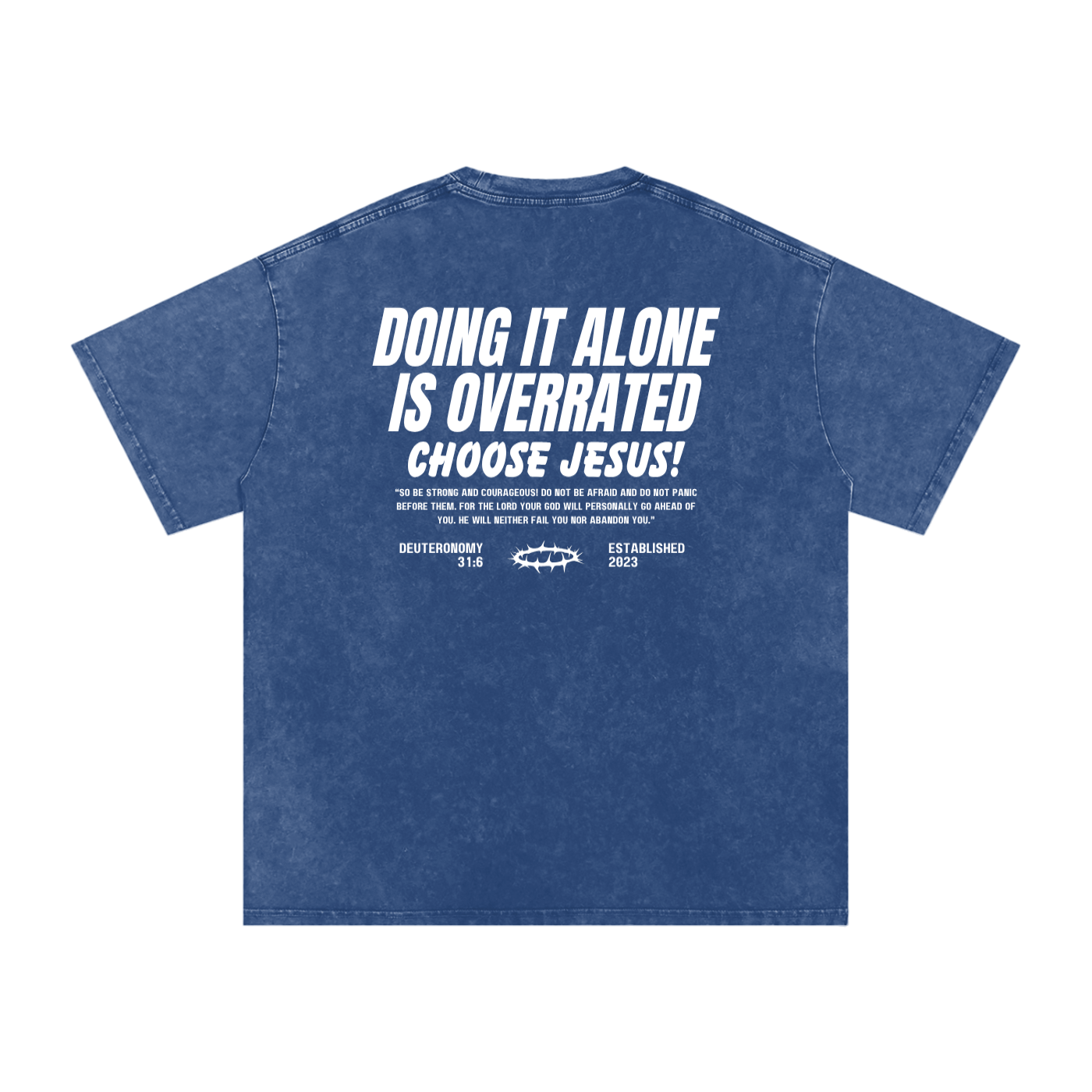 Snow Washed Oversized Cotton T-Shirt