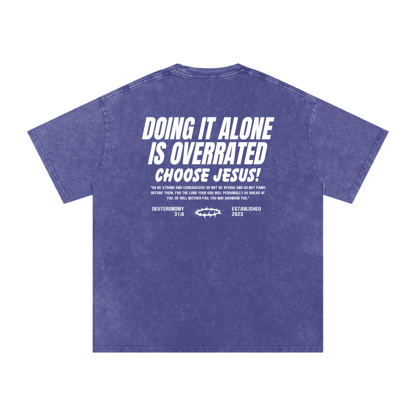 Snow Washed Oversized Cotton T-Shirt