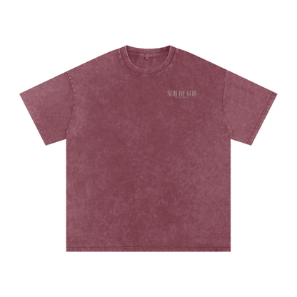 Snow Washed Oversized Cotton T-Shirt