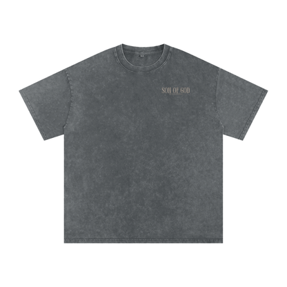 Snow Washed Oversized Cotton T-Shirt