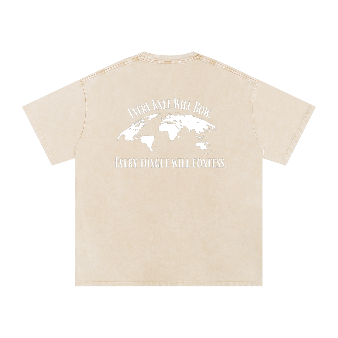 Snow Washed Oversized Cotton T-Shirt