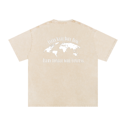 Snow Washed Oversized Cotton T-Shirt