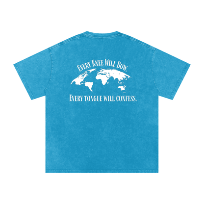 Snow Washed Oversized Cotton T-Shirt