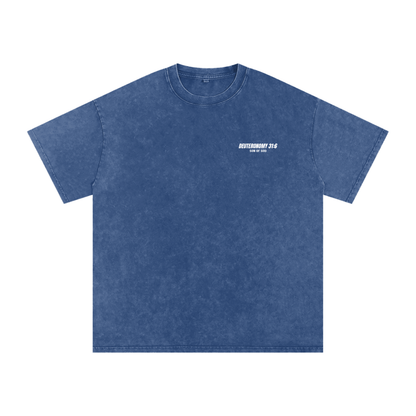 Snow Washed Oversized Cotton T-Shirt