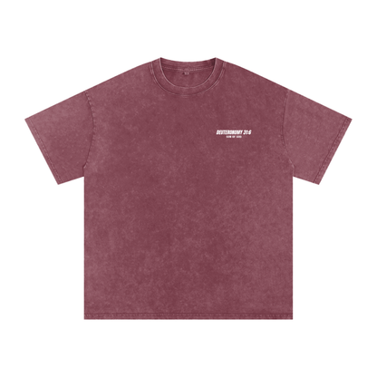 Snow Washed Oversized Cotton T-Shirt