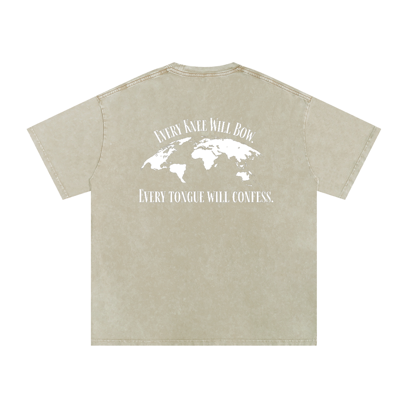 Snow Washed Oversized Cotton T-Shirt
