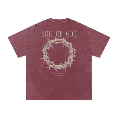 Snow Washed Oversized Cotton T-Shirt