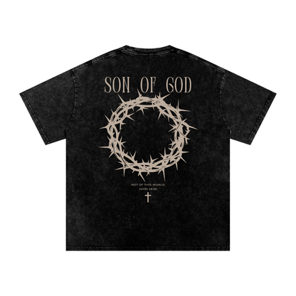Snow Washed Oversized Cotton T-Shirt