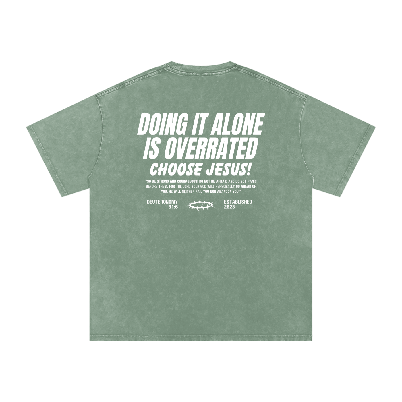 Snow Washed Oversized Cotton T-Shirt