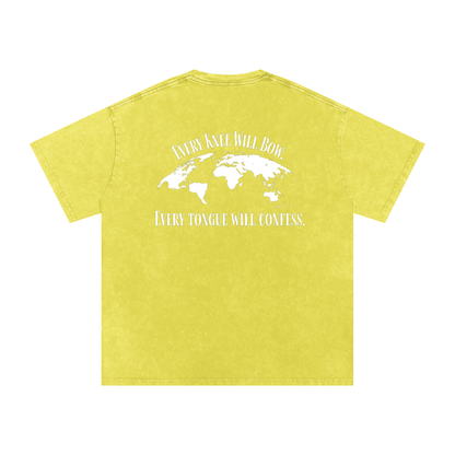 Snow Washed Oversized Cotton T-Shirt
