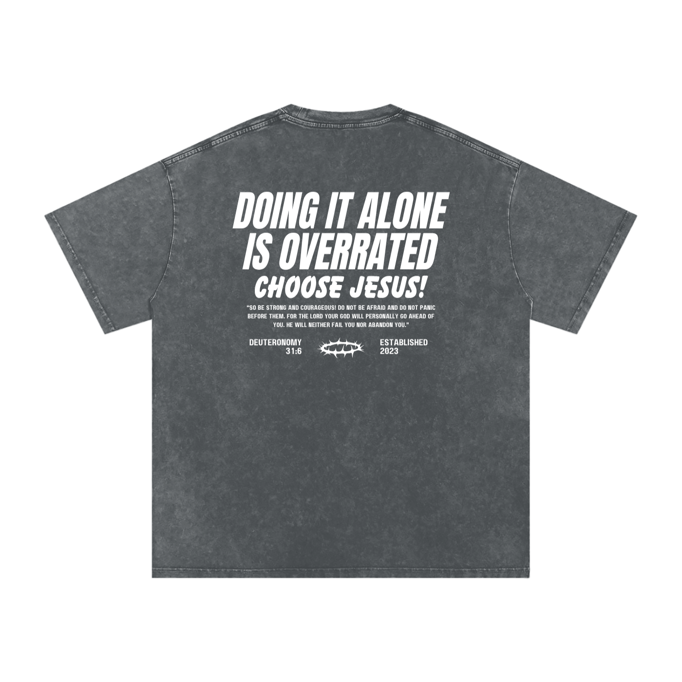 Snow Washed Oversized Cotton T-Shirt