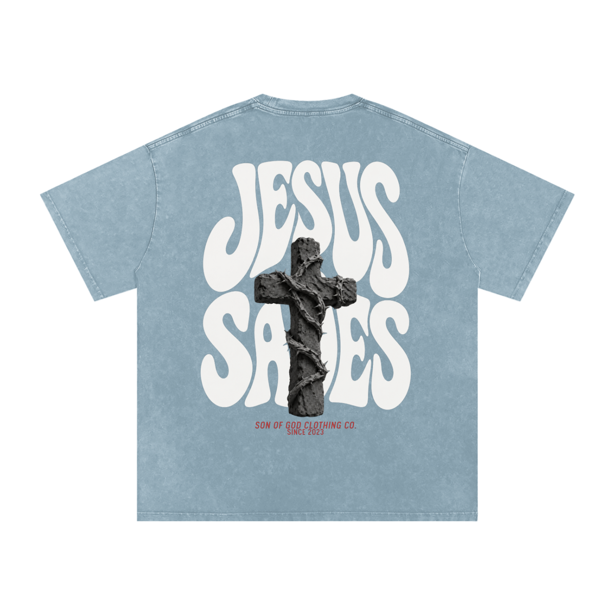 Jesus Saves Snow Washed Tee