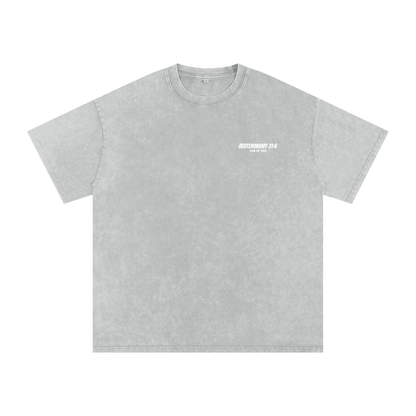 Snow Washed Oversized Cotton T-Shirt