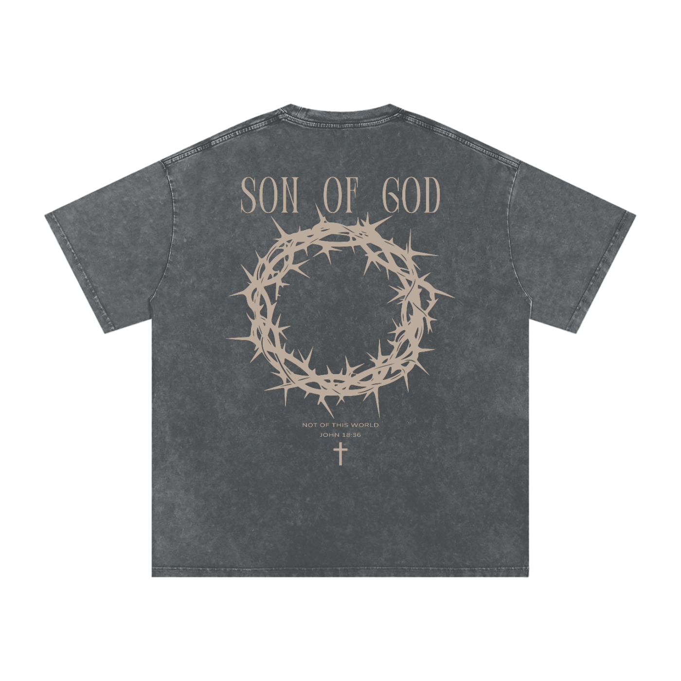 Snow Washed Oversized Cotton T-Shirt