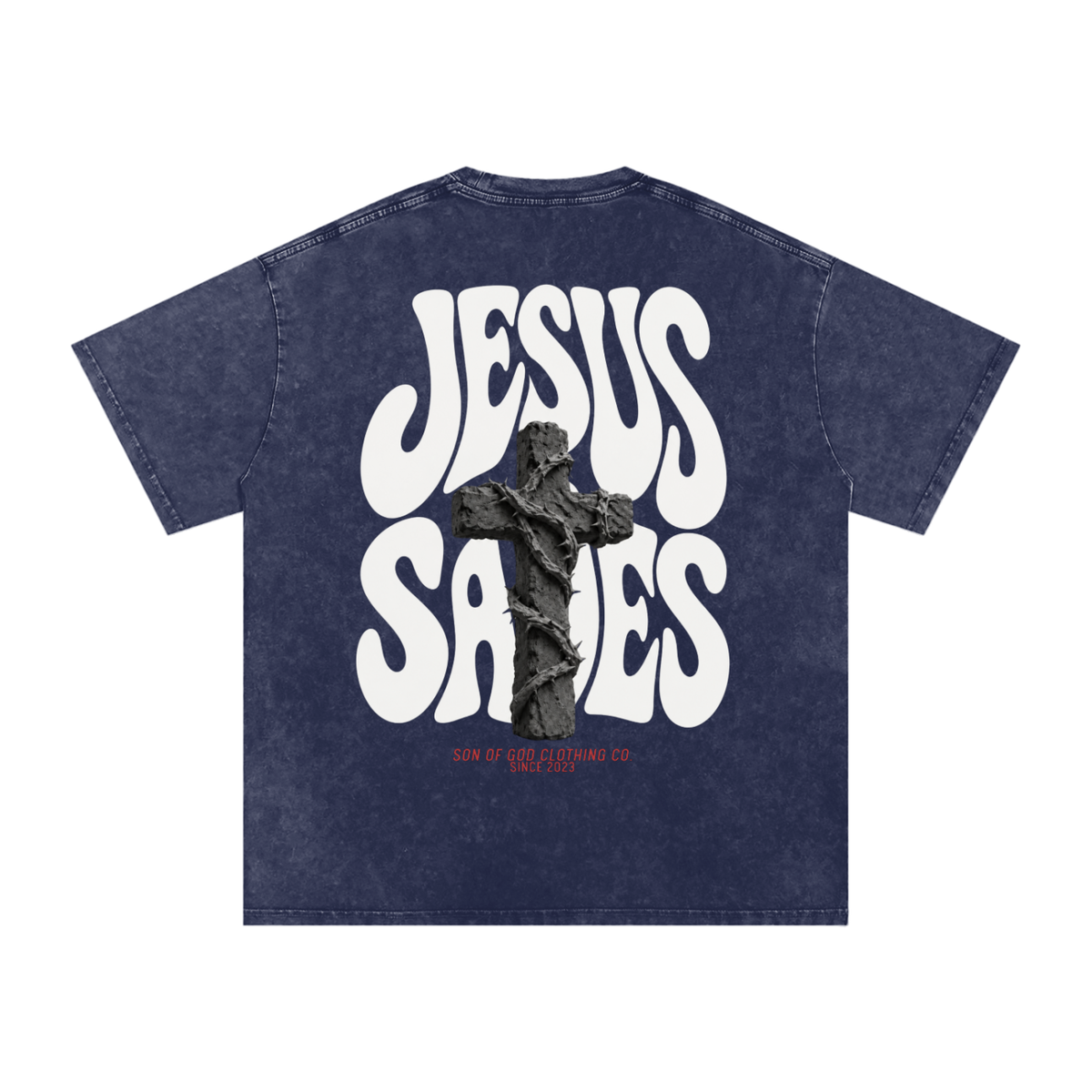Jesus Saves Snow Washed Tee