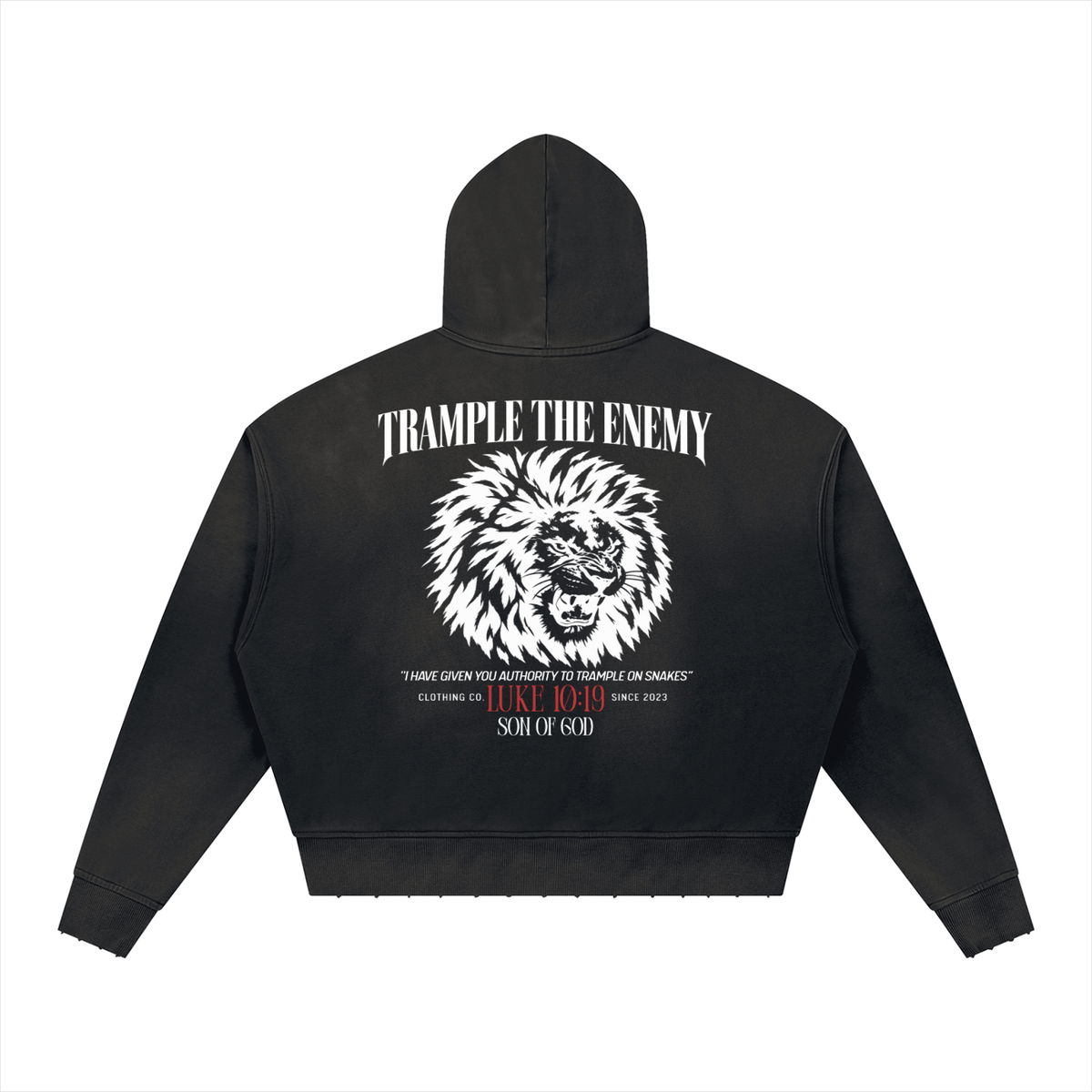 Trample The Enemy Distressed Hoodie