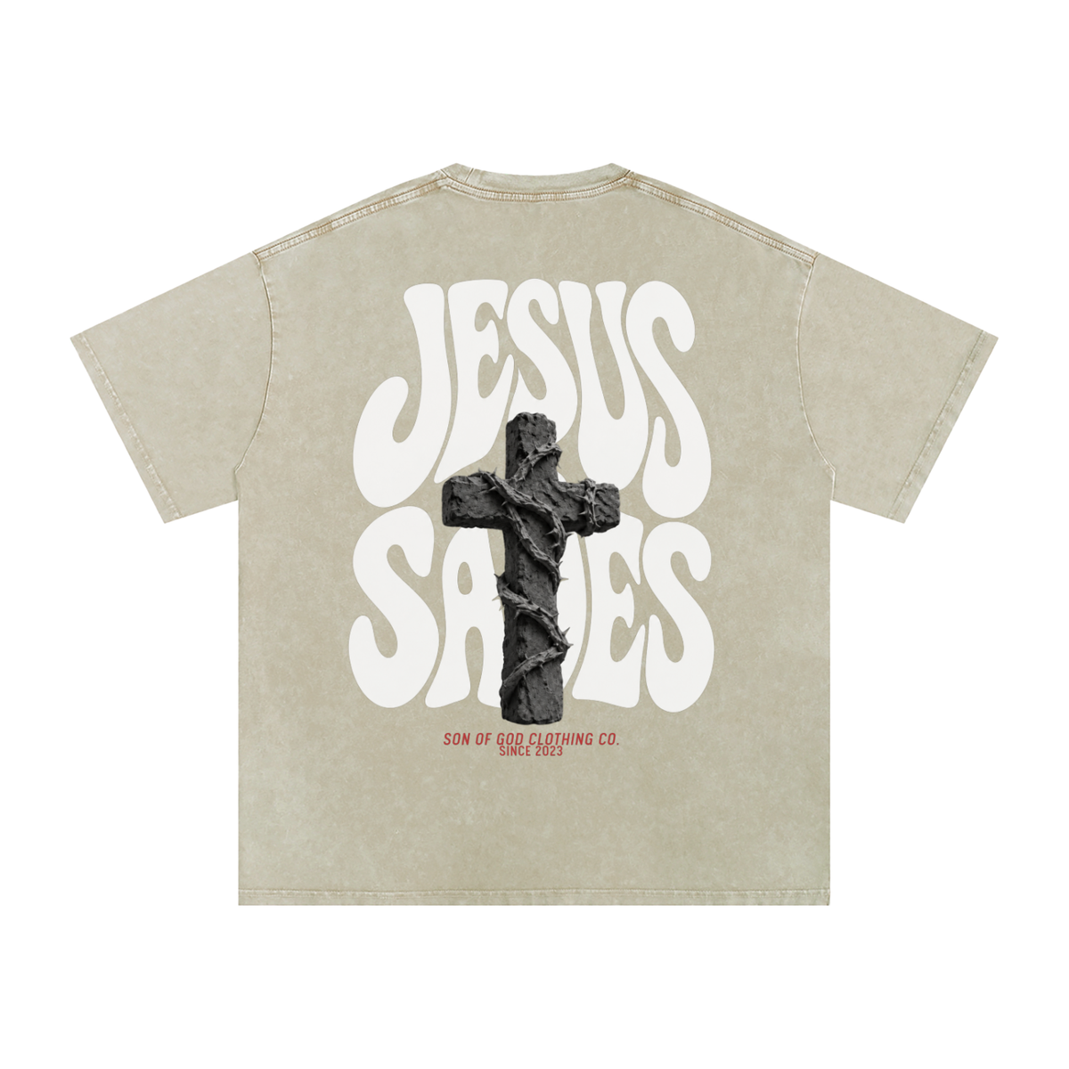 Jesus Saves Snow Washed Tee