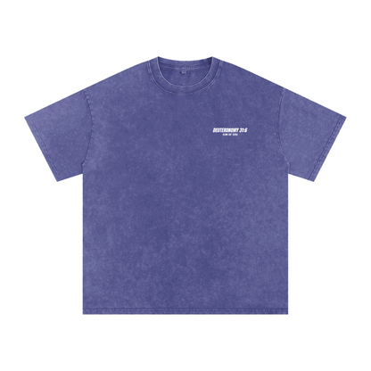 Snow Washed Oversized Cotton T-Shirt