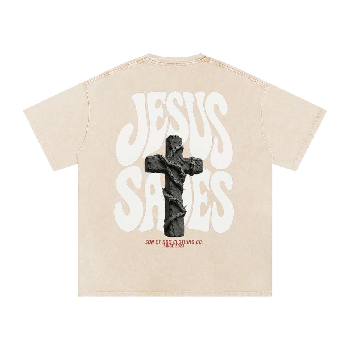 Jesus Saves Snow Washed Tee