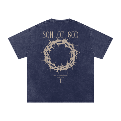 Snow Washed Oversized Cotton T-Shirt