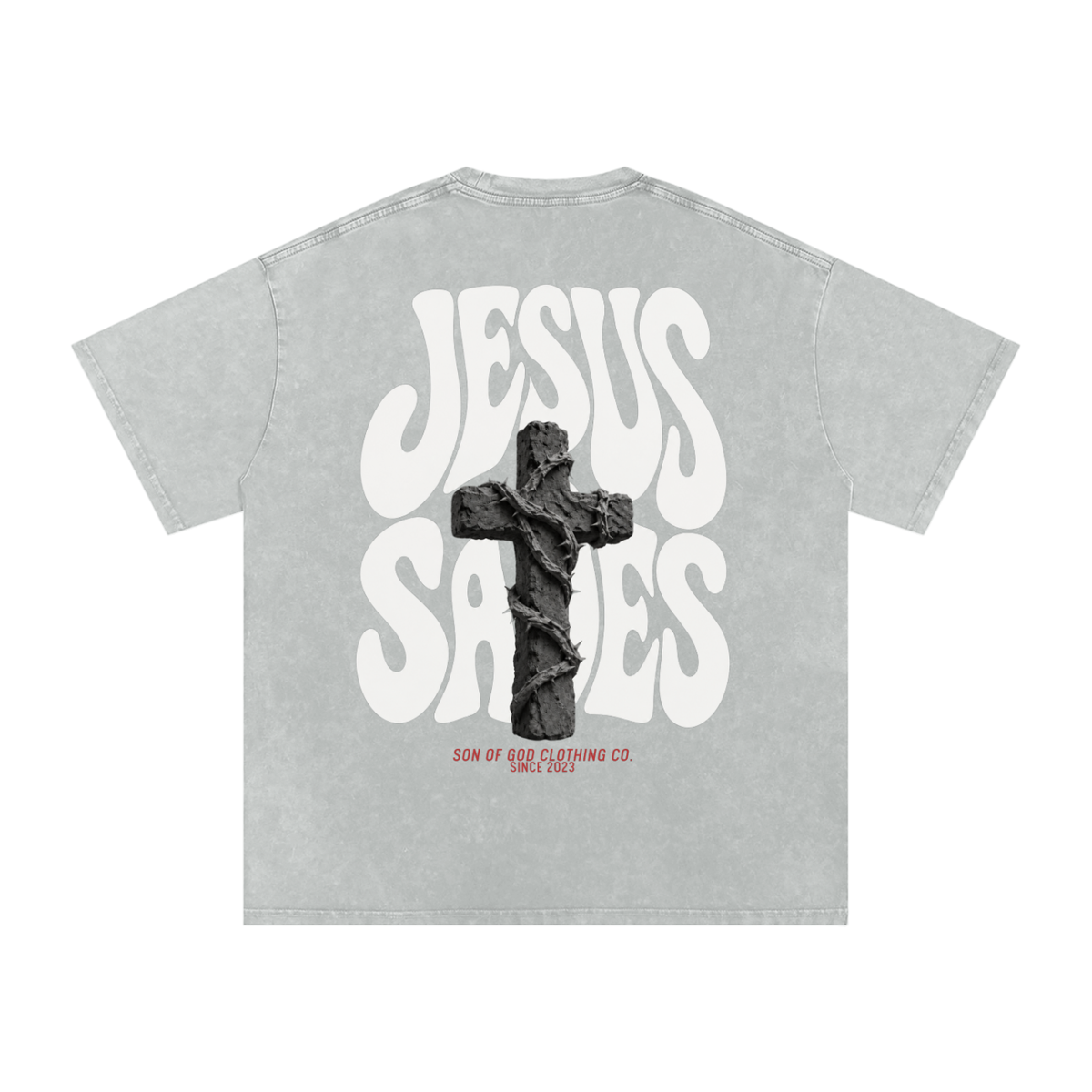 Jesus Saves Snow Washed Tee