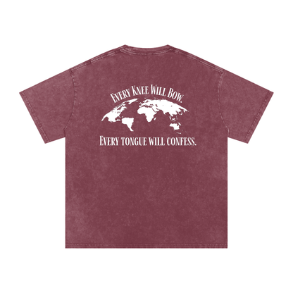 Snow Washed Oversized Cotton T-Shirt