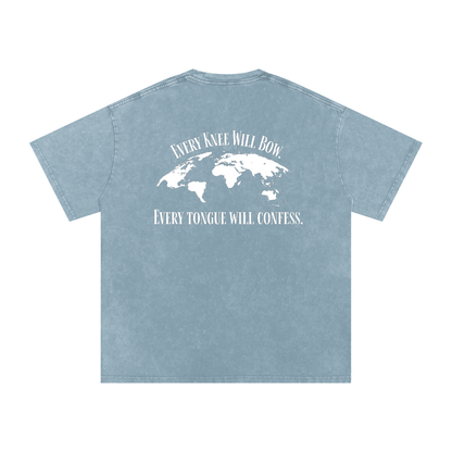 Snow Washed Oversized Cotton T-Shirt