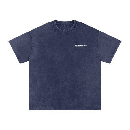 Snow Washed Oversized Cotton T-Shirt