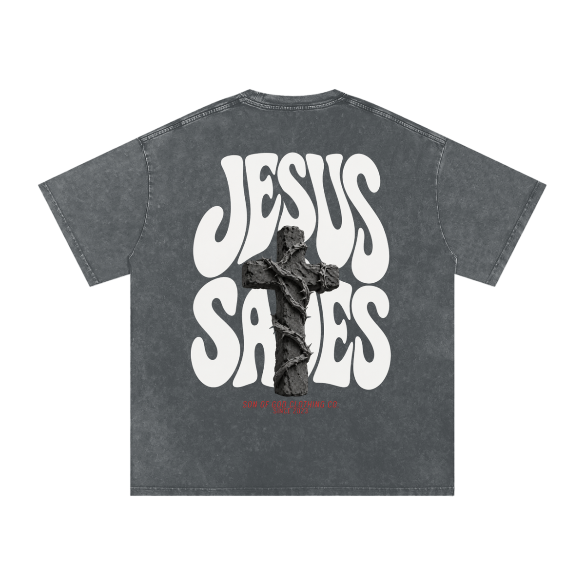 Jesus Saves Snow Washed Tee