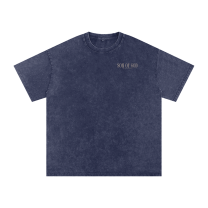 Snow Washed Oversized Cotton T-Shirt