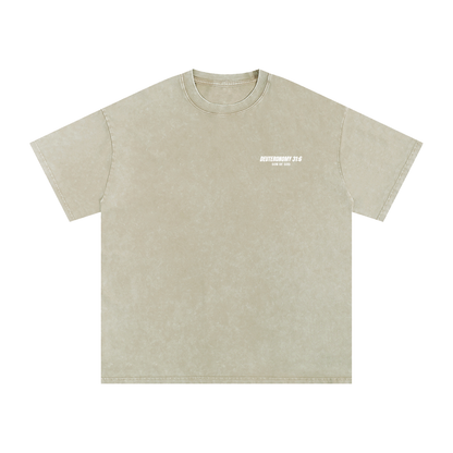 Snow Washed Oversized Cotton T-Shirt